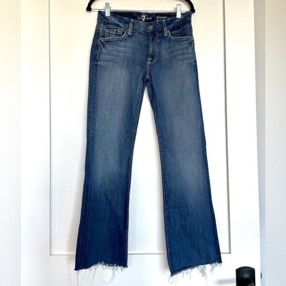 7 For All Mankind Kimmie Bootcut Dark Wash Mid Rise Jeans Size 27 - Picture 11 of 11